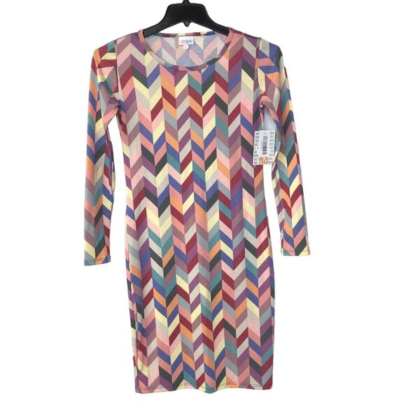 LULA ROE SHIFT LONG SLEEVE  DRESS XS NEW WITH TAG‎ - Picture 2 of 5